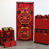 Retrotec 7210 dual fan blower door setup