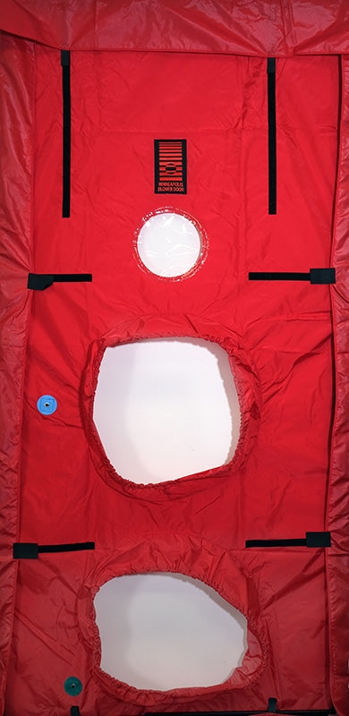 Two hole blower door panel