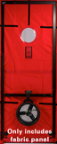 Mini blower door panel on frame