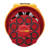 Vent Cap SystemsRetrotec, Ltd.Retrotec Blower Door | 5100 SeriesImage displays the 5000 Series Calibrated Fan equipped with Range Ring A, B8 Plate, and 8 x 4-inch Blank Plugs, illustrating its versatile and comprehensive testing capabilities.