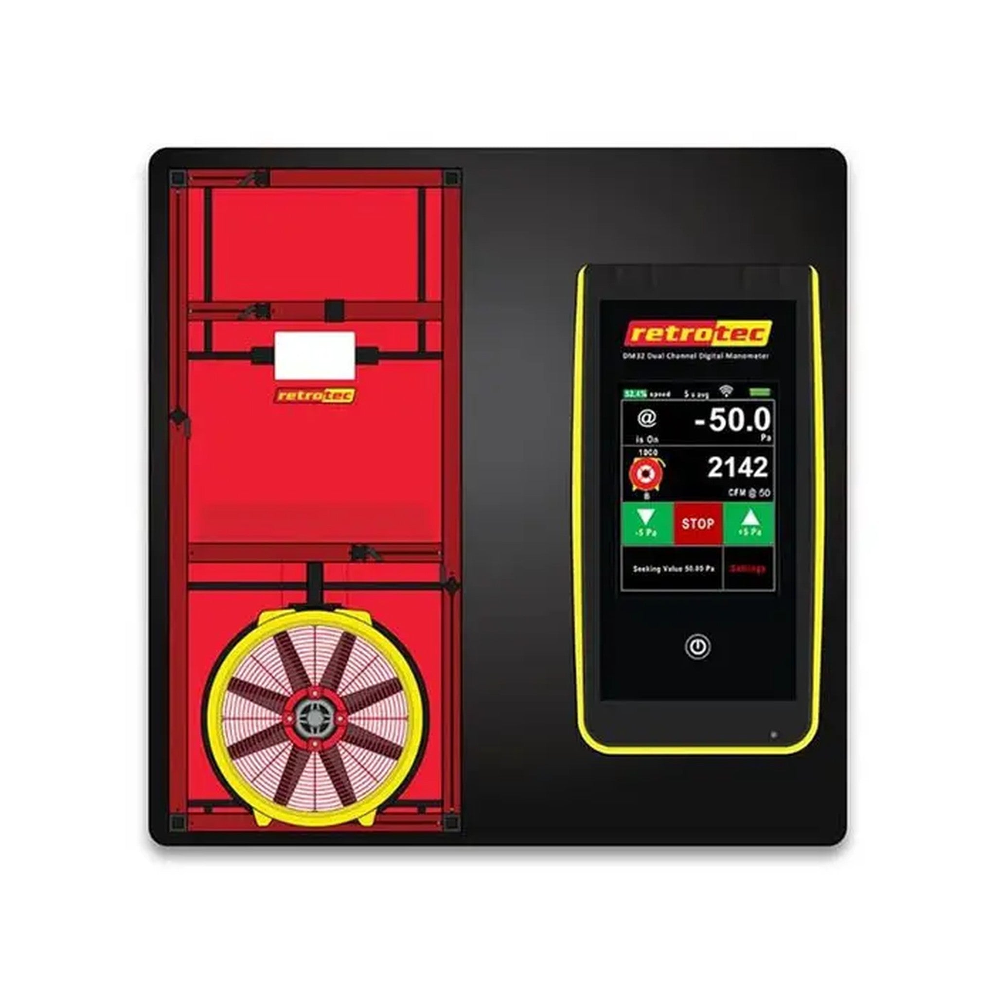 Retrotec certification for single blower door operation