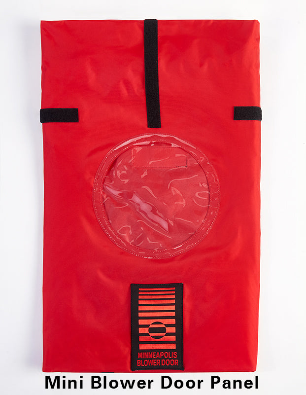 Mini blower door panel