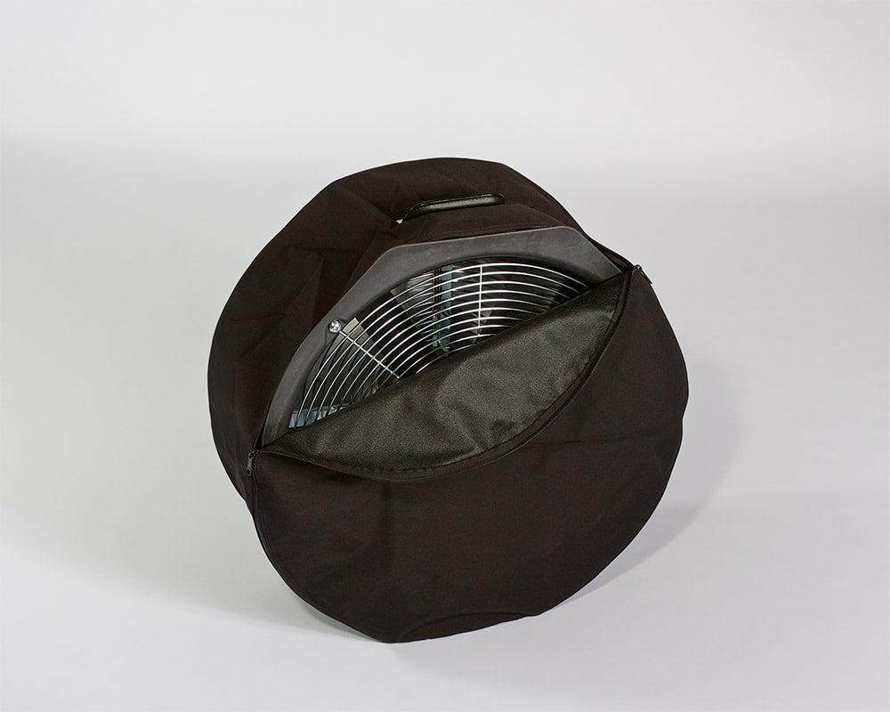 Unpadded blower door fan case