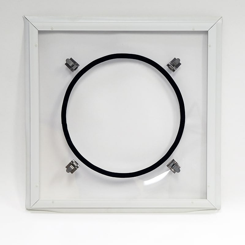 Filter grille attachment panel