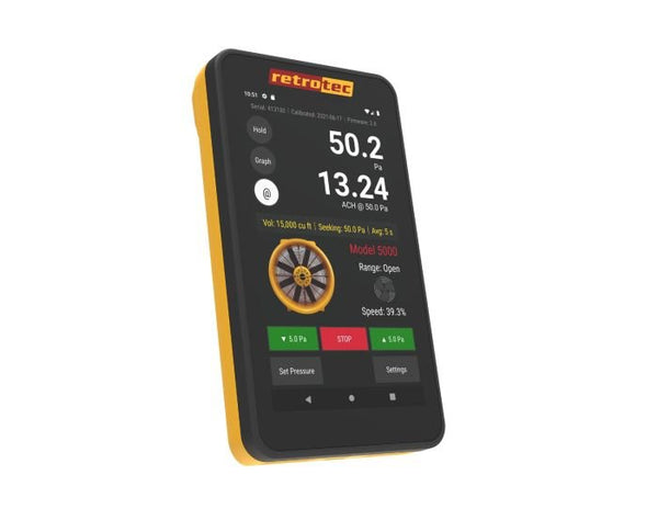 Retrotec DM32x - Dual Channel Touchscreen Manometer – Vent Cap Systems